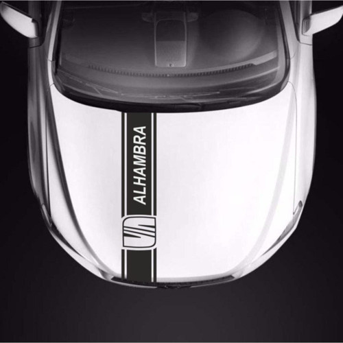 Seat Alhambra İçin Özel Uyumlu Aksesuar Oto Kaput Şerit Özel Sticker