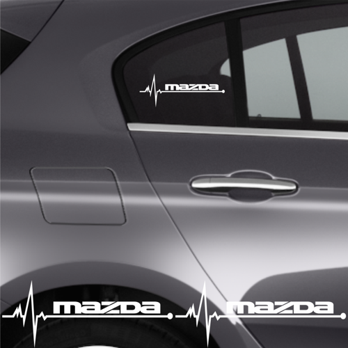 Mazda Mpv İçin Özel Uyumlu Aksesuar Oto Ritim Özel Sticker 2 Adet 20*9 Cm
