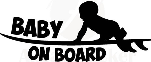 Baby On Board Arabada Bebek Var Oto Özel Sticker Siyah 20*7 Cm