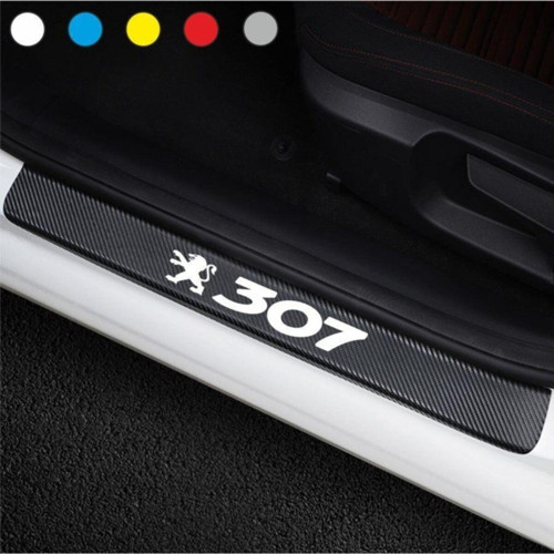 Peugeot 307 İçin Özel Uyumlu Aksesuar Oto Kapı Eşiği Özel Sticker Karbon 4 Adet