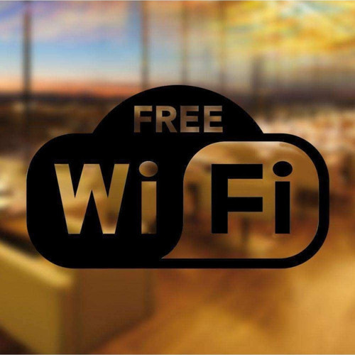 Free Wifi Restaurant Kafe Cafe Bar Duvar Ve Cam Özel Sticker, Çıkartma, Etiket