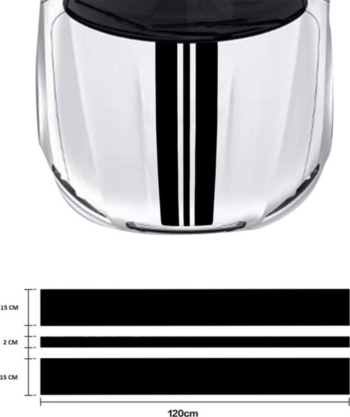 Oto Kaput Şerit Özel Sticker Büyük 120*35 Cm