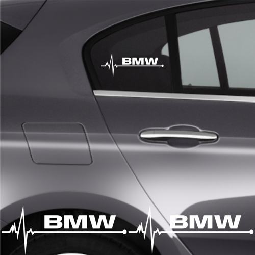Bmw İ8 İçin Özel Uyumlu Aksesuar Oto Ritim Özel Sticker 2 Adet 20*9 Cm