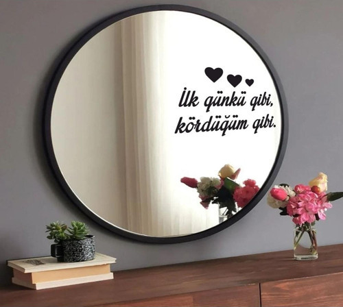 Duvar Ayna Özel Sticker 30Cm X 50 Cm Ölçülerinde