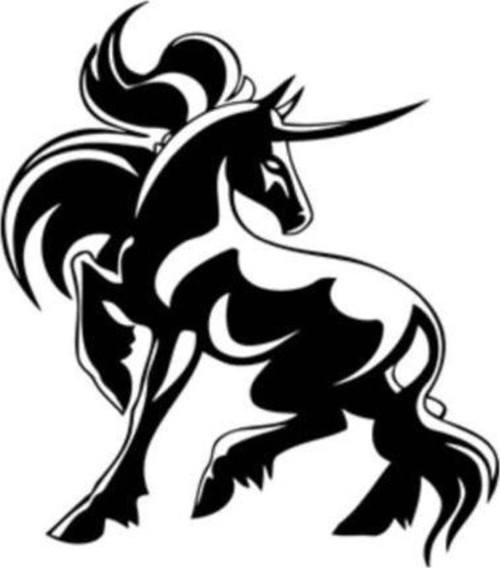 Unicorn Oto Cam Özel Sticker 40*40 Cm