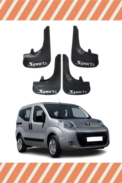 Peugeot Bipper Tepee Sports Yazılı 4'Lü Tozluk Çamurluk Paçalık