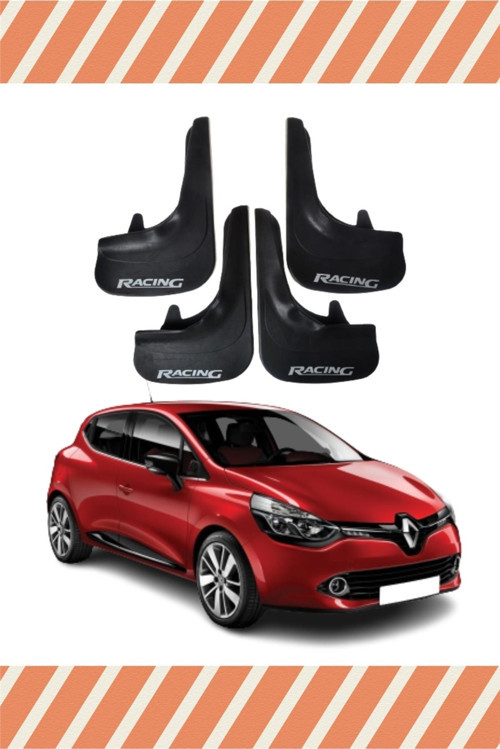 Renault Clio 4 Racing Yazılı 4'Lü Tozluk Çamurluk Paçalık