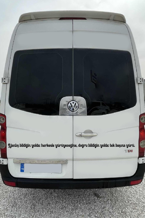 Oto Cam Yazı Sözleri Ticari-Servis-Dolmuş-Panelvan Uzun Özel Sticker Model 28