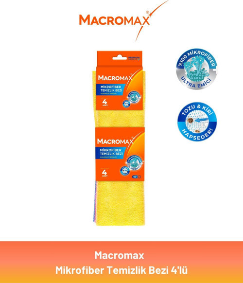 Mikrofiber Açık Temizlik Bezi 4'lü