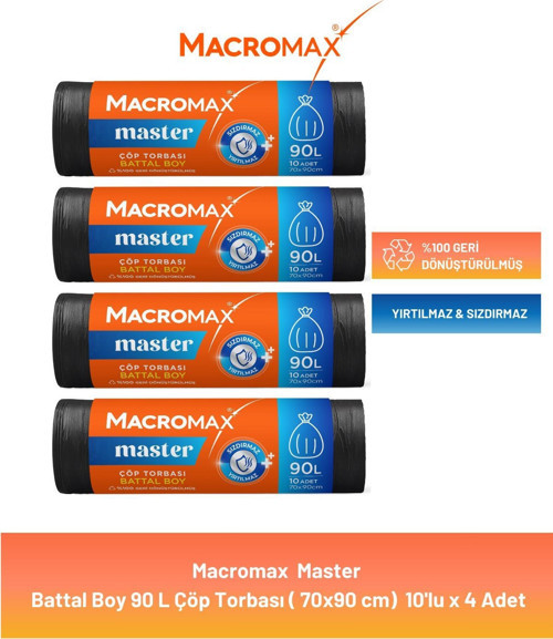 Master Çöp Torbası Battal Boy 10'lu x 4 Adet