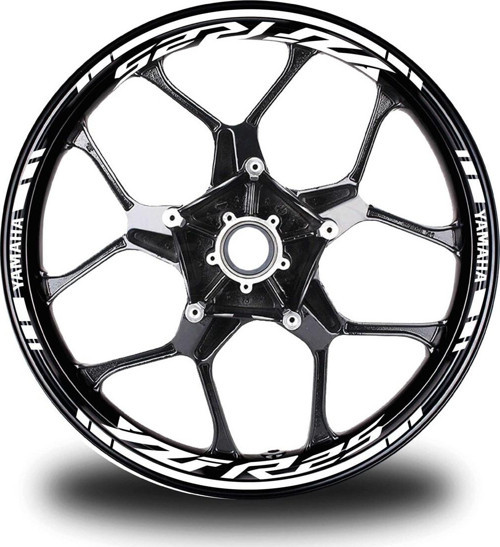 Yeni Özel Motosiklet Jant Şeridi Yzf R25 Yamaha Uyumlu Beyaz-Beyaz Sağ/Sol-Ön/Arka