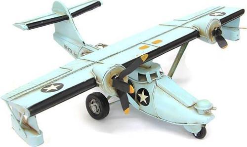 Dekoratif Metal Uçak Biblo Hediyelik