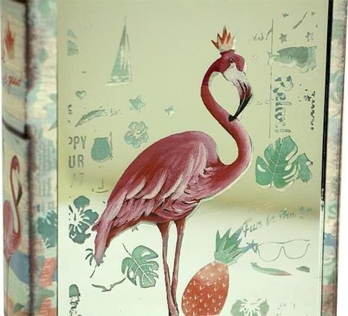 Kutu Kitap Aynalı Flamingo Dekoratiif Hediyelik