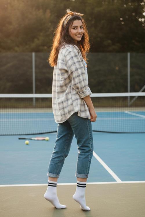 4’Lü Paket Çember Detaylı Kolej Tenis Çorap