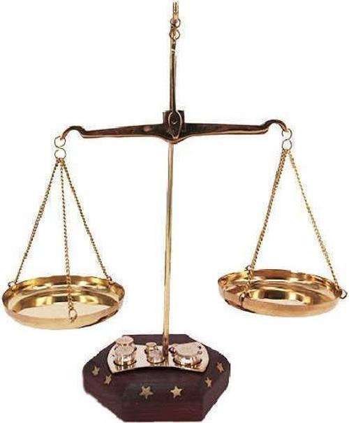 Terazi Ahşap 100gr Ahşap Kaideli Terazi Pirinç Hediyelik