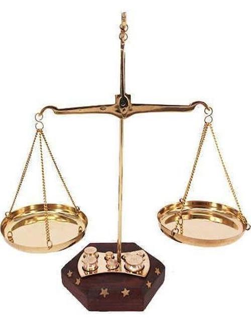 Terazi Ahşap 50gr Dekoratif Ahşap Pirinç Hediyelik