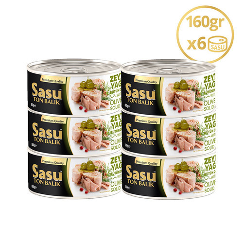 Zeytinyağlı Ton Balığı 6x160g Bütün Dilim