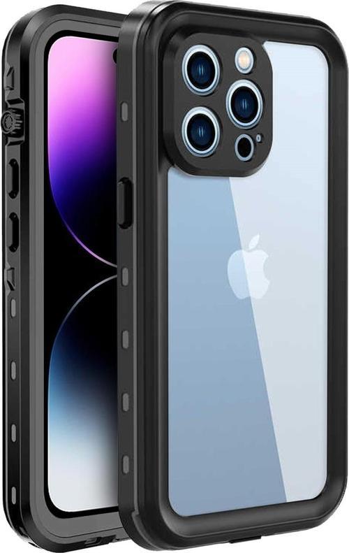 Apple iPhone 15 Pro Max Kılıf Waterproof 360 Full Body Protective Siyah