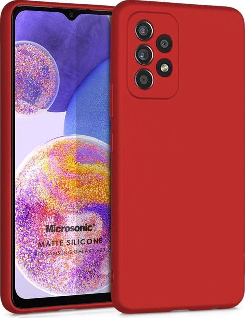 Matte Silicone Samsung Galaxy A23 Kılıf Kırmızı
