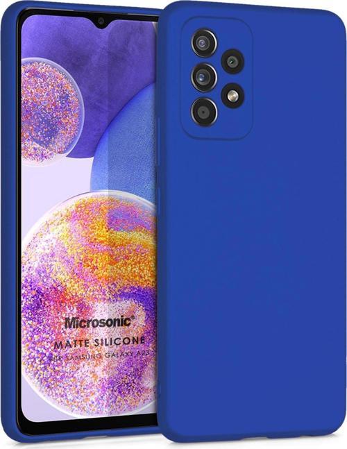 Matte Silicone Samsung Galaxy A23 Kılıf Mavi