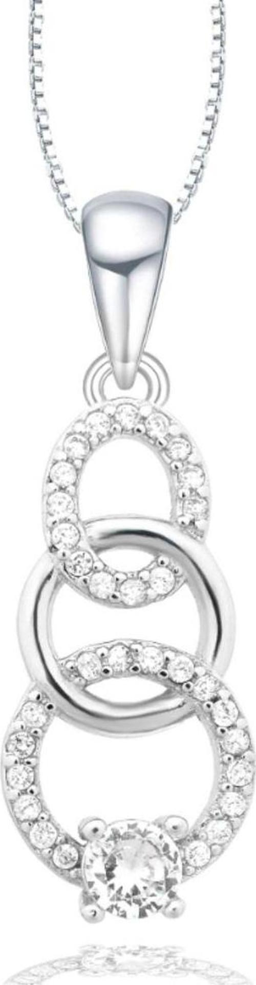 Diamond Serisi Halka Tektaş Aşk Gümüş Kadın Kolye