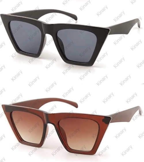 Uv400 Kadın Güneş Gözlüğü 2’Li Set 1009 Siyah&Kahve Rengi Siyah & Kahve