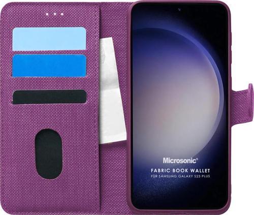 Samsung Galaxy S23 Plus Kılıf Fabric Book Wallet Mor
