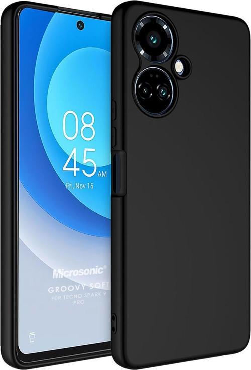 TECNO Spark 9 Pro Kılıf Groovy Soft Siyah