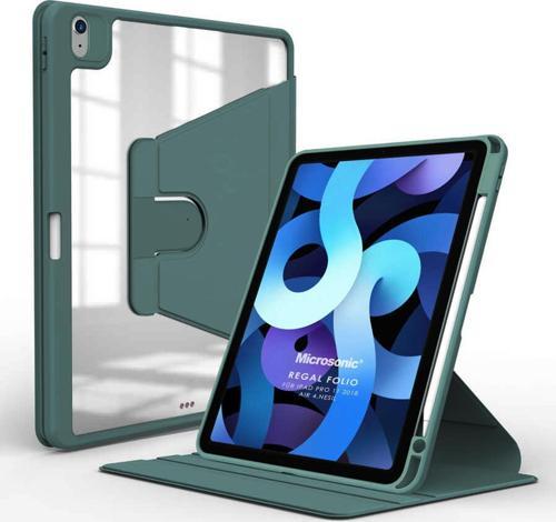 Apple iPad 10.Nesil 10.9`` Kılıf (A2696-A2757-A2777) Regal Folio Koyu Yeşil