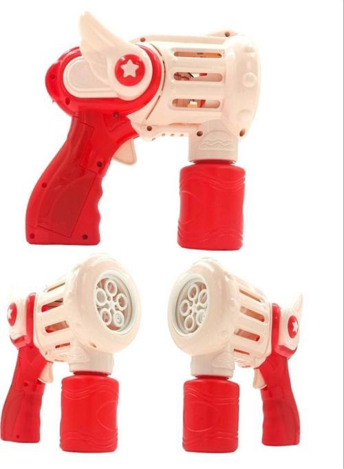 Bubble Machine Gun Baloncuk Çıkartan Tabanca Büyük Boy Pilli Otomatik Köpük Tabancası Kırmızı