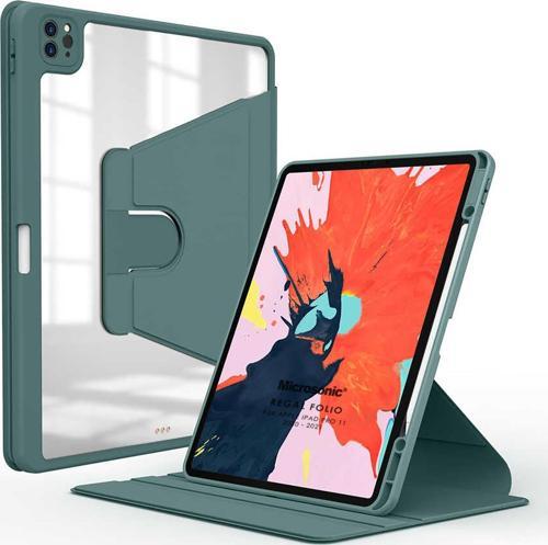 Apple iPad Pro 11 2020 2.Nesil Kılıf (A2228-A2068-A2230) Regal Folio Koyu Yeşil