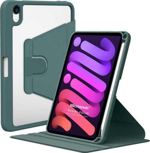 Apple iPad Mini 6 2021 Kılıf (A2567-A2568-A2569) Regal Folio Koyu Yeşil