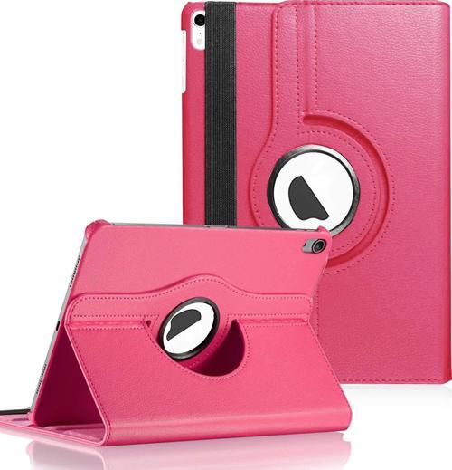 Apple iPad Mini 6 2021 (A2567-A2568-A2569) Kılıf 360 Dönerli Stand Deri Pembe