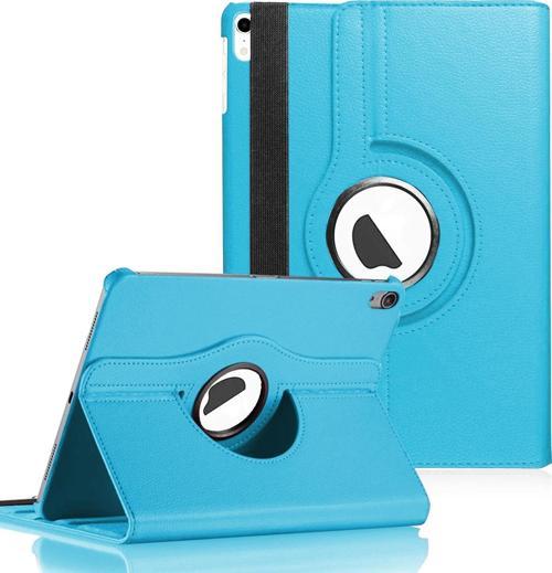 Apple iPad Mini 6 2021 (A2567-A2568-A2569) Kılıf 360 Dönerli Stand Deri Mavi