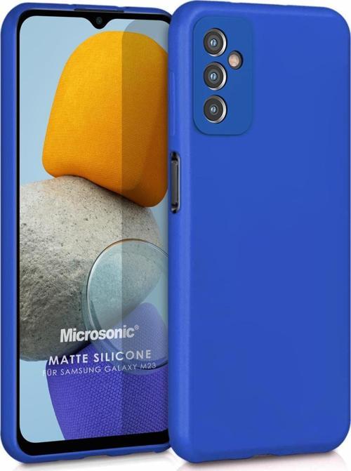Matte Silicone Samsung Galaxy M13 Kılıf Mavi