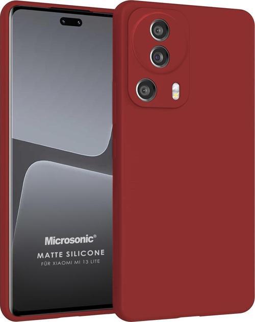 Matte Silicone Xiaomi Mi 13 Lite Kılıf Kırmızı