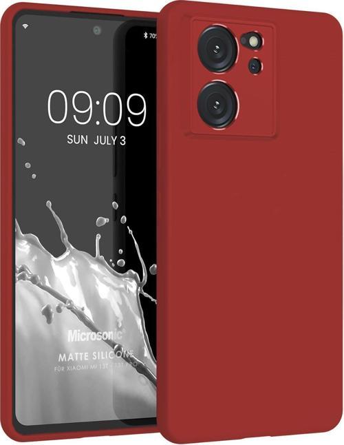 Matte Silicone Xiaomi Mi 13T Pro Kılıf Kırmızı