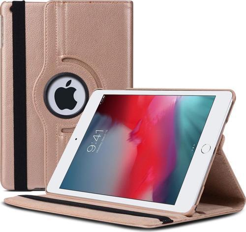 Apple iPad Mini 5 7.9'' 2019 (A2133-A2124-A2125-A2126) Kılıf 360 Rotating Stand Deri Rose Gold