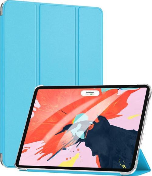 Apple iPad Pro 12.9'' 2018 (A1876-A2014-A1895-A1983) Smart Case ve arka Kılıf Mavi