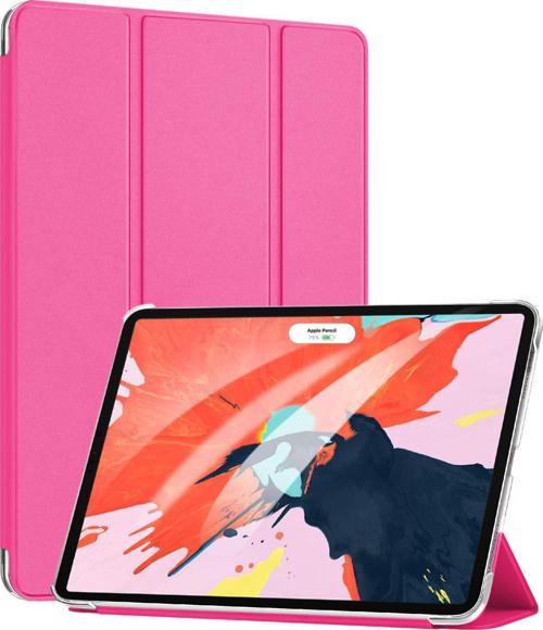 Apple iPad Pro 12.9'' 2018 (A1876-A2014-A1895-A1983) Smart Case ve arka Kılıf Pembe