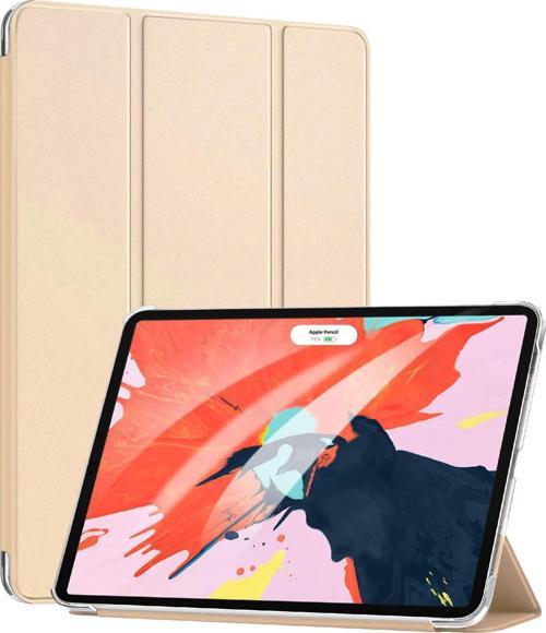 Apple iPad Pro 12.9'' 2018 (A1876-A2014-A1895-A1983) Smart Case ve arka Kılıf Gold