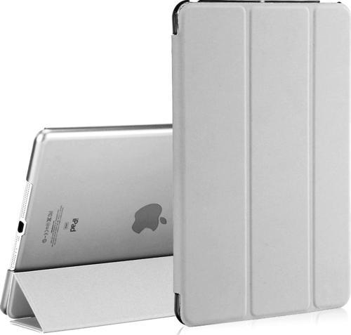 Apple iPad 9.7 2017 (A1822-A1823) Smart Case ve arka Kılıf Gümüş