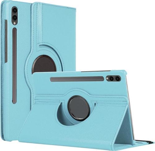 Samsung Galaxy Tab S9 Plus X810 Kılıf 360 Rotating Stand Deri Mavi