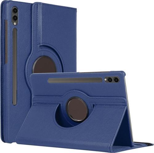 Samsung Galaxy Tab S9 Plus X810 Kılıf 360 Rotating Stand Deri Lacivert