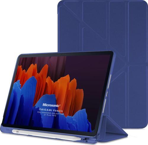 Samsung Galaxy Tab S9 Plus X810 Kılıf Origami Pencil Lacivert