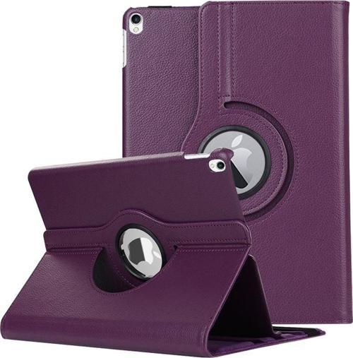 iPad Pro 10.5 Kılıf 360 Dönerli Stand Deri Mor