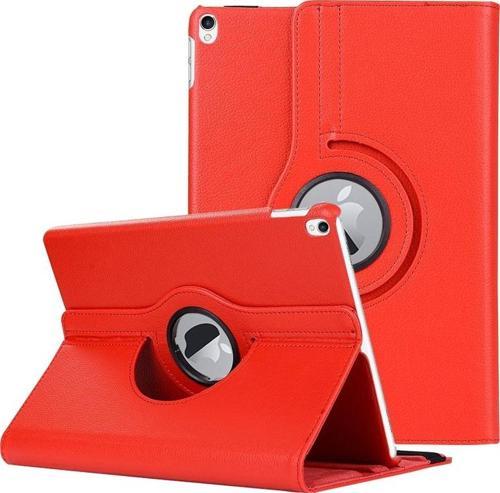 iPad Pro 10.5 Kılıf 360 Dönerli Stand Deri Kırmızı