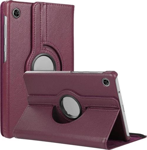 Samsung Galaxy Tab A9 Plus Kılıf 360 Rotating Stand Deri Mor