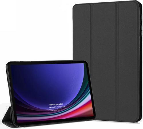 Samsung Galaxy Tab S9 X710 Kılıf Slim Translucent Back Smart Cover Siyah