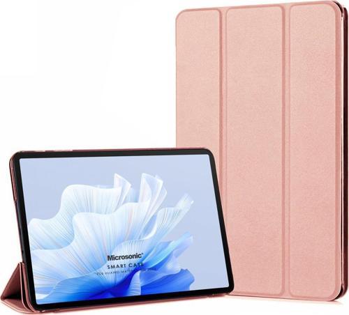Honor Pad X9 Kılıf Slim Translucent Back Smart Cover Rose Gold
